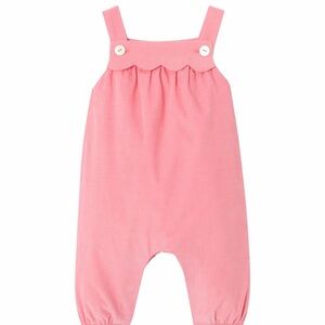Baby Girl Velvet Overalls